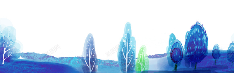 文艺小清新手绘风景蓝色海报背景psd设计背景_88icon https://88icon.com 大树 小清新 开心 手绘 文艺 沙画 纹理 蓝色 风景