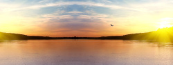 夕阳下的风景夕阳下湖水背景高清图片