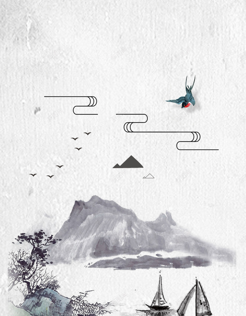 中国风水墨意境水上江南旅游海报背景psd设计背景_88icon https://88icon.com 中国风 印象江南 塞外江南 小桥流水 开心 水上江南 水墨意境 江南旅游 江南春 江南水乡 海报背景