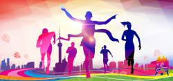 绚丽运动员运动会背景高清图片