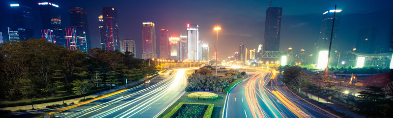 城市酷炫夜景banner壁纸摄影图片