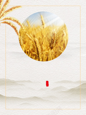 中国风小麦包装海报背景psd背景