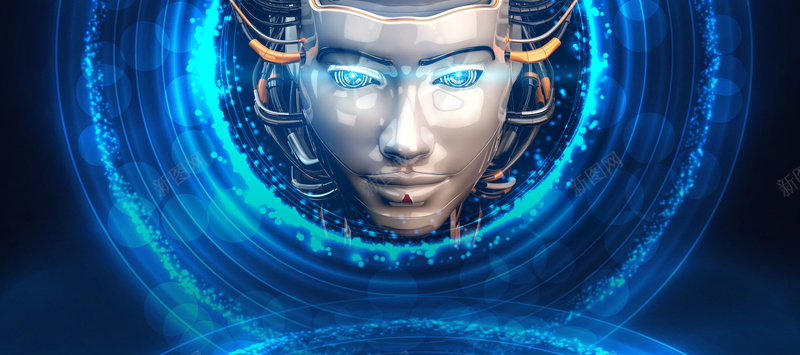 机器人科幻海报大气科技蓝色banner背景