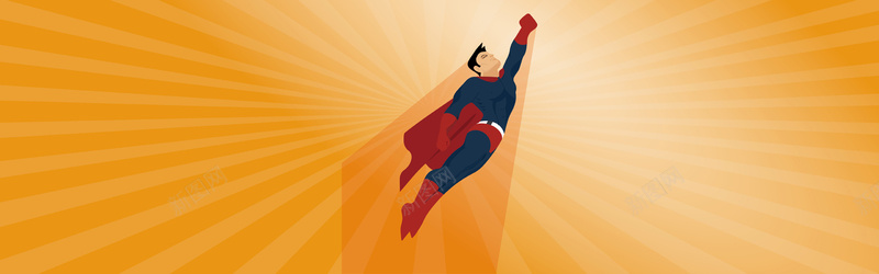 漫画风格的超级英雄插画jpg设计背景_88icon https://88icon.com 卡通 手绘 插画风格 橙色 海报banner 漫画 童趣 英雄人物 超人