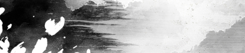 水墨唯美中国风背景psd设计背景_88icon https://88icon.com 中国风 意境 水墨 白色 花瓣 黑白