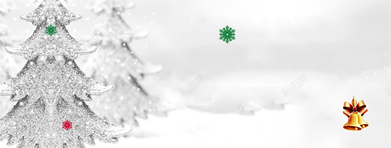 雪花圣诞树背景