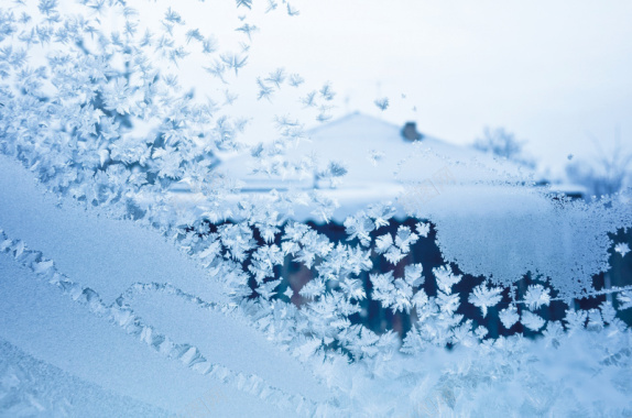 小雪冰霜节气背景