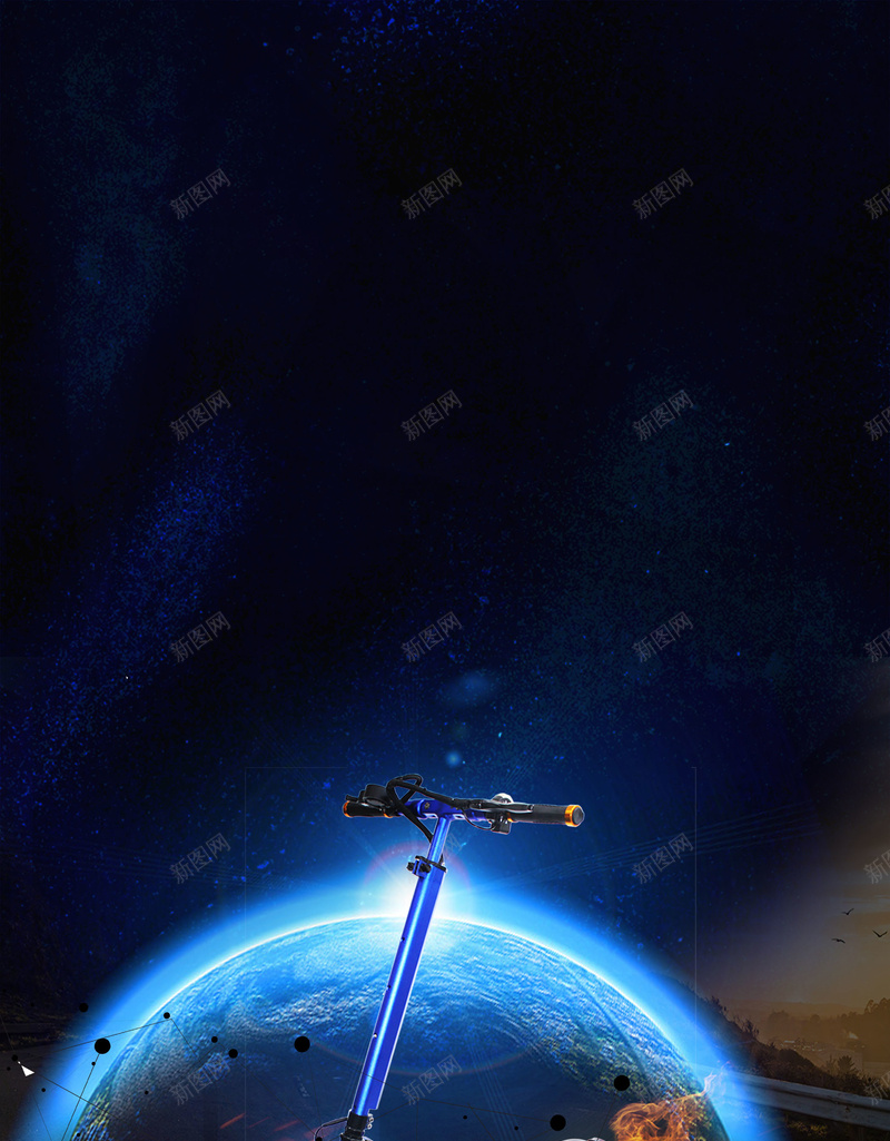 蓝色大气电动车促销海报背景psd设计背景_88icon https://88icon.com 创意 大气 曙光 电动车 电动车品牌 电动车海报 电动车维修 简约 蓝色