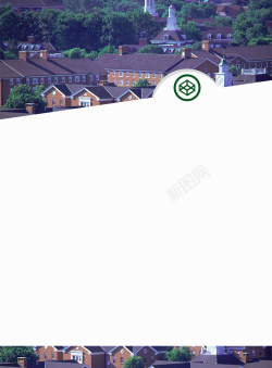 白色的屋顶创意小镇海报背景高清图片