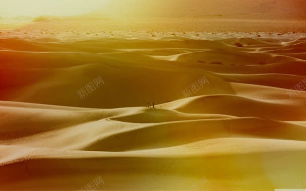 黄色梦幻荒芜的沙漠背景