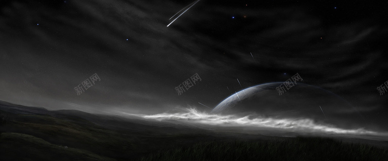 夜晚星空背景jpg_88icon https://88icon.com 夜晚 摄影 星云 星海 星空 星际 月亮 海报banner 风景