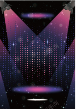 舞台海报背景矢量图背景