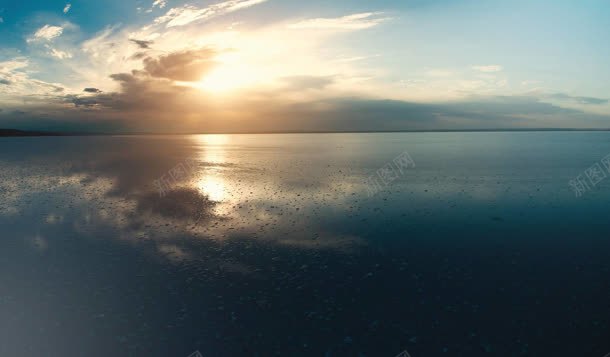 夕阳海面海报背景背景