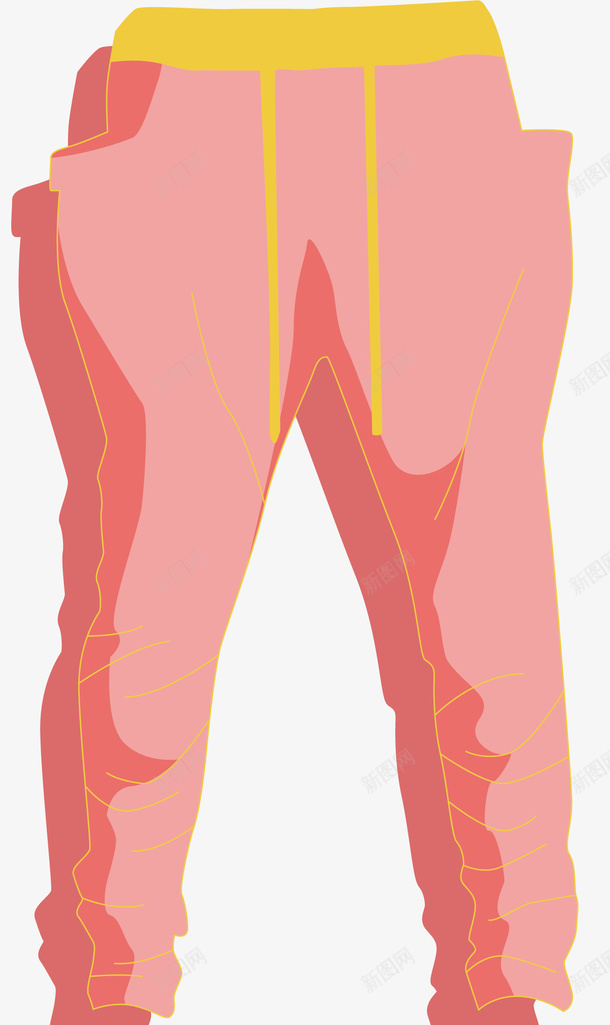 粉红色嘻哈风运动裤矢量图eps免抠素材_88icon https://88icon.com 卡通运动裤 卡通风格 嘻哈风 扁平风格 矢量运动裤 粉红色 裤子 矢量图