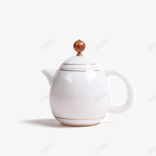 象牙白蛋形壶png免抠素材_88icon https://88icon.com 产品实物 德化白瓷 白色茶壶
