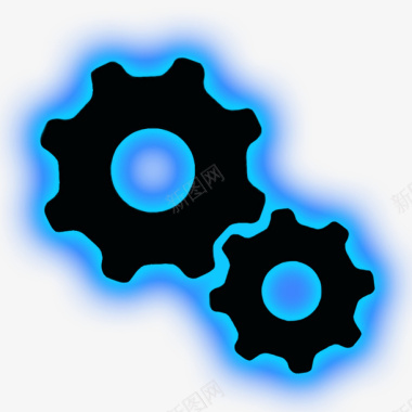 科技方块背景蓝色科技系统图标图标