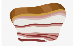 卡通肉排肥肉块高清图片