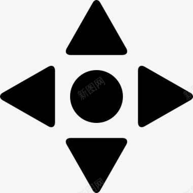 方位星圆的四个三角形图标图标
