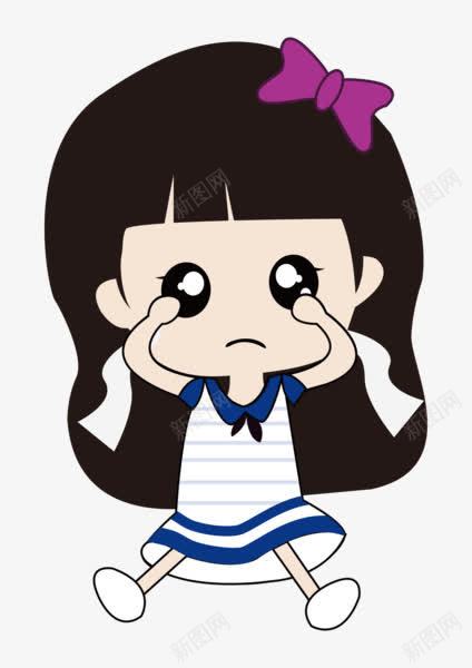 哭泣的小女孩png免抠素材_88icon https://88icon.com 儿童 卡通 哭泣女孩 女孩 手绘