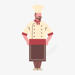 高级厨师高级餐厅男厨师图案高清图片