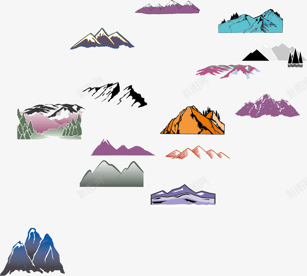 剪影山峰png免抠素材_88icon https://88icon.com png 剪影 卡通 山峰 素材