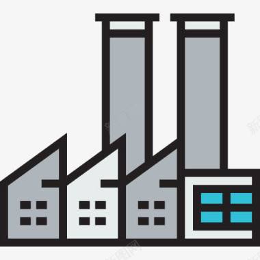 工业风背景工厂图标图标
