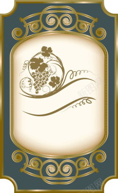 葡萄酒酒瓶标签背景矢量图背景