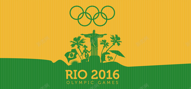 里约奥运会矢量图背景
