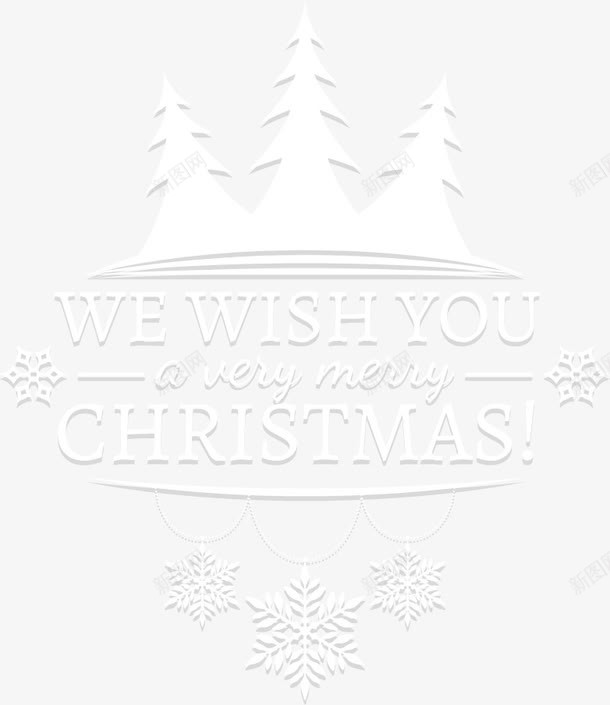 白色花纹png免抠素材_88icon https://88icon.com 圣诞树 白色花纹