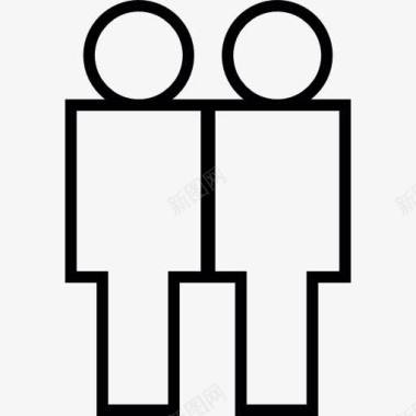 男性两雄图标图标