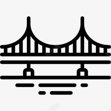 船运桥梁建筑桥图标图标