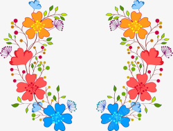创意花卉边框装饰矢量图素材