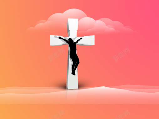 星期五的背景与宗教基督教的十字架背景矢量图背景