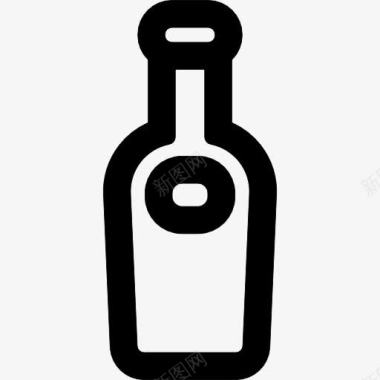 通用饮料瓶的轮廓图标图标