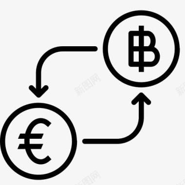 钱到账啦比特币转换货币欧元金融钱以转换图标图标