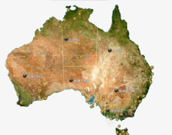 真实感澳洲地图素材