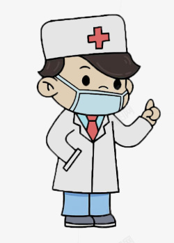 医护插画医生护士戴口罩医护人员高清图片