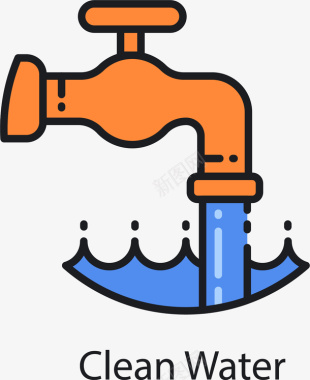 保护水资源标图标图标