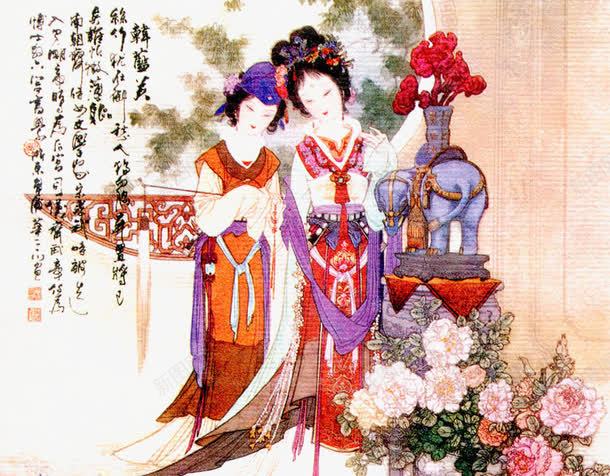 美女肖像画png免抠素材_88icon https://88icon.com 中国画 典雅端庄 古代女子 唯美 国画美女 工笔人物画 美女