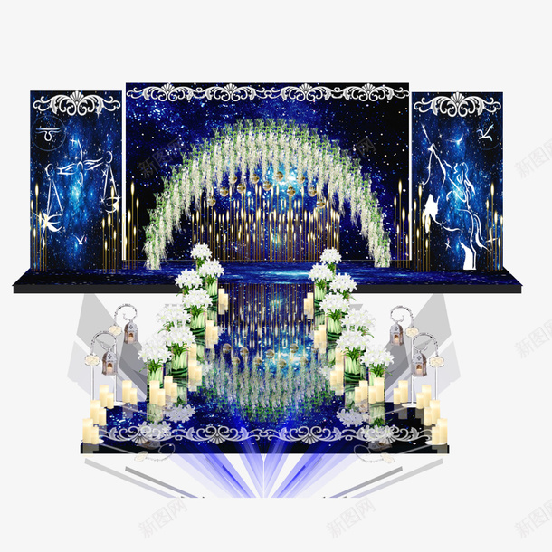 婚礼场景psd免抠素材_88icon https://88icon.com 喜庆 婚礼场景 梦幻婚礼 素材免抠