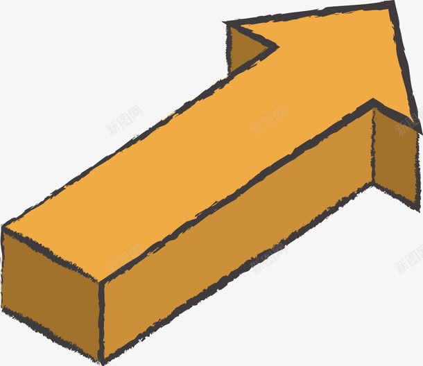 多彩创意黄色立体指示箭头素png免抠素材_88icon https://88icon.com 几何长箭 创意 创意箭头 多彩创意黄色立体指示箭头矢量素材免费下载 指引 指示 方向 立体箭头 箭头