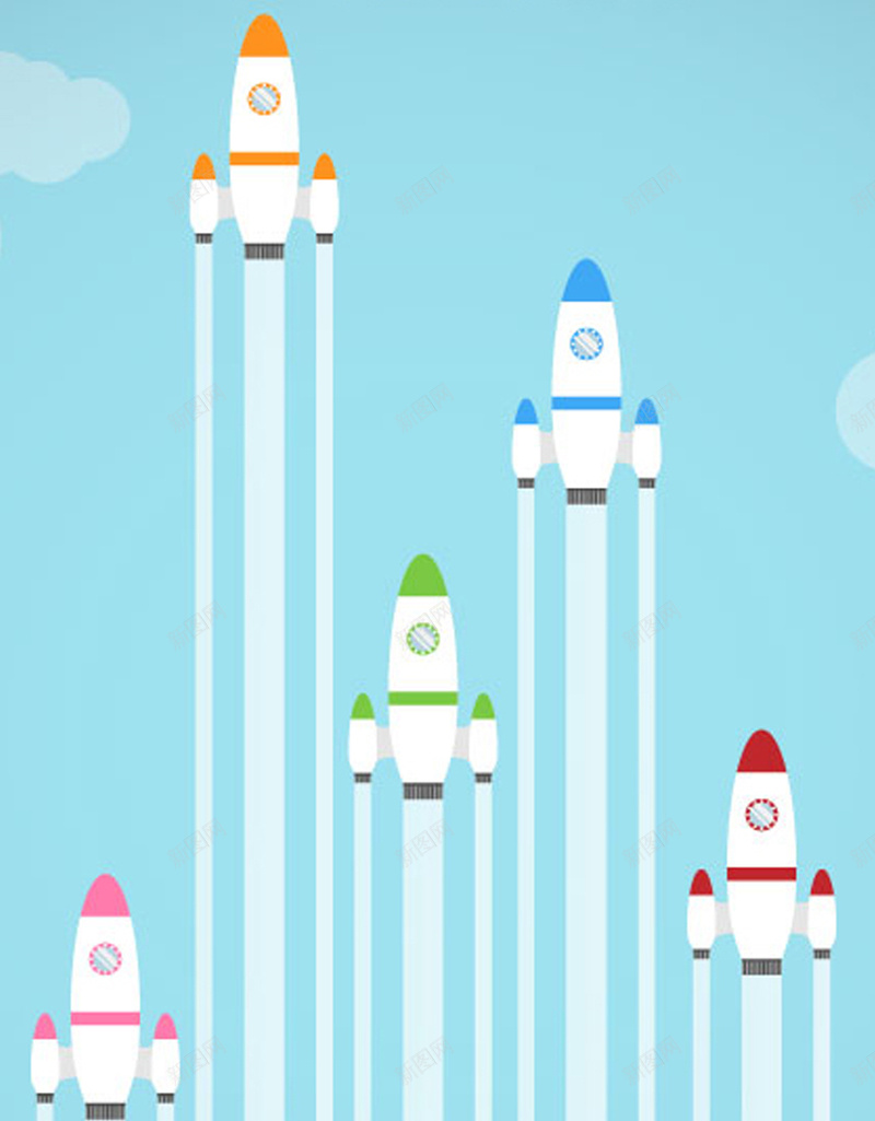 蓝色扁平化火箭矢量图H5背景ai设计背景_88icon https://88icon.com H5背景 云 几何 扁平 扁平化 渐变 火箭 白云 矢量图 矢量背景 蓝色 蓝色扁平