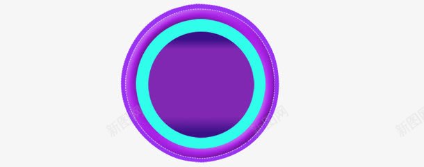 紫色科技活动图标圆形图标
