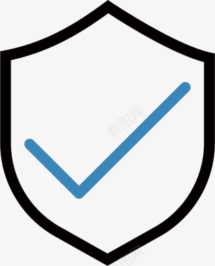 质量安全线性验证码图标icon矢量图图标