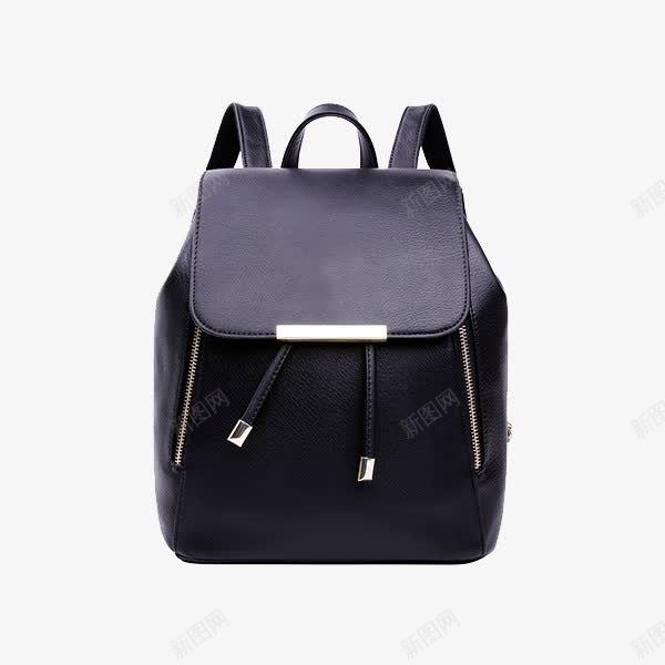 黑色系带包正视图png免抠素材_88icon https://88icon.com 双肩包 女包 学院风 实物