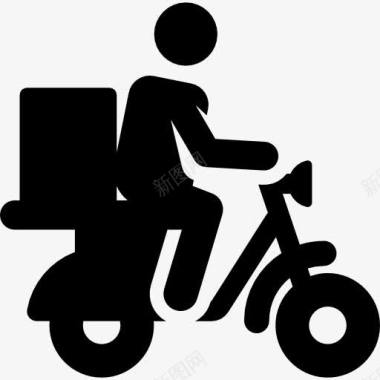 装运和交货摩托车图标图标