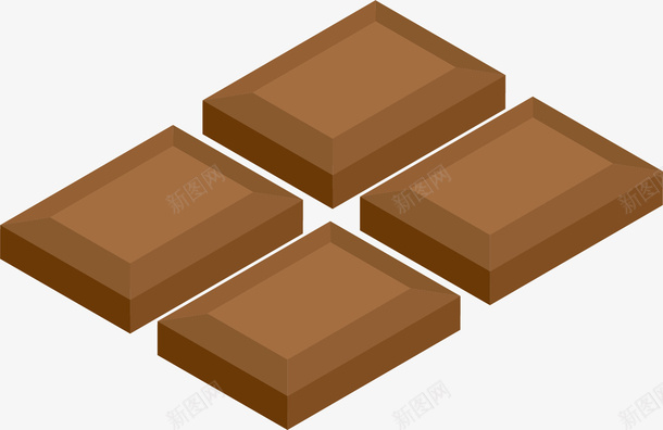 四块可可巧克力食品png免抠素材_88icon https://88icon.com 卡通可可 卡通风格 可可食品 四块 巧克力制品 食品