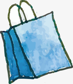 蓝色购物袋素材