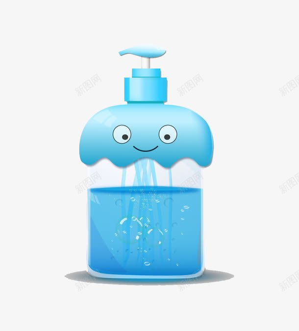 蓝色瓶子png免抠素材_88icon https://88icon.com 产品 洗手液 洗手液产品 瓶体 瓶体设计 蓝瓶子 蓝色 设计