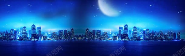 蓝色梦幻城市背景bannerjpg设计背景_88icon https://88icon.com banner 城市 梦幻 背景 蓝色